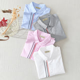 White Work Shirts Men's Casual Square Collar Shirt