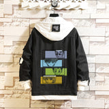 Comic Denim Jacket Men's and Women's Fashion Fall Winter Coat Top Clothes