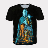 Michael Myers T Shirt Summer Men's round Neck Top Casual Short Sleeve