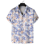 Men Beach T Shirts Men's Spring Leisure Short Sleeve Shirt
