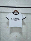T Shirt Balmain Spring/Summer Flocking Letter Cotton Short T-shirt for Women