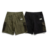 Men Shorts Summer Men's Stitching Retro Loose Shorts