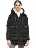 Women Winter Coats Cotton-Padded Coat Long Sleeve Hood Warm Thick Mid-Length Cotton Clothes Women's Clothes