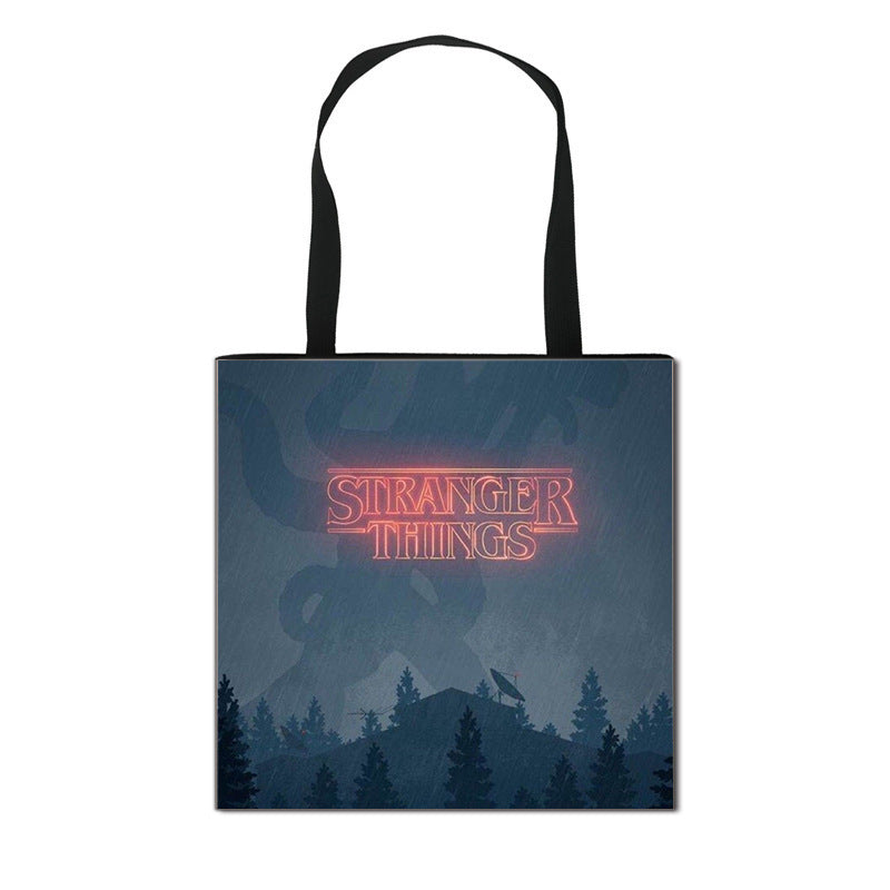 Stranger Things Hellfire Club Handbag Capacity Eco-friendly Shopping