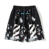 Spring and Summer off Starry Sky Fireworks Print CasualMen's and Women's Beach Pants shorts