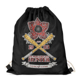 Stranger Things Hellfire Club Handbag Drawstring Pocket Shoulder Drawstring Backpack Bag