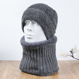 Men Winter Hats Men's Warm Wool Knitted Hat Outdoor Sports Cold Hat