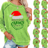 Grinch Hoodie Grinch Stole Christmas round Neck Sweater for Women