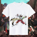 Itachi Uchiha Costume Naruto T-Shirt Naruto Sasuke Uchiha Skunk Kakashi Short Sleeve