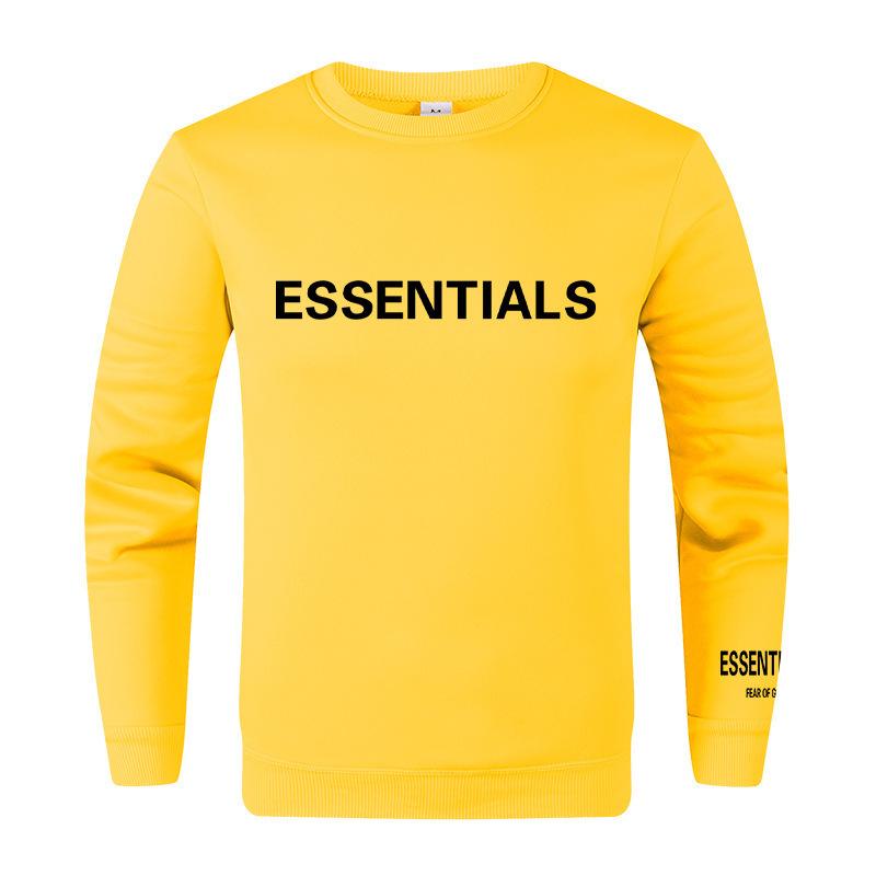 Fear Of God Fog Sweatshirt Essentials Double Line Letter Crew Neck Long Sleeve Sweater Men Loose Trendy
