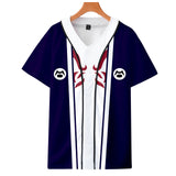 Baggy Baseball Jersey Digital Printing Thin Short Sleeve Baseball Uniform
