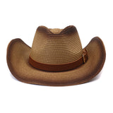 Straw Cowboy Hats Spring and Summer Western Men and Women Straw Cowboy Hat Outdoor Seaside