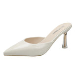 Nude Block Heels Closed Toe