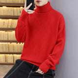 The Rock Turtleneck Sweater Men's Spring and Autumn Pure Color Half Collar Autumn and Winter Sweater