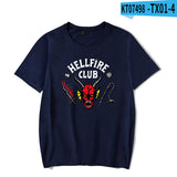 Hellfire Club Shirt Stranger Things Loose round Neck Short Sleeve T-shirt