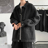 Men Denim Jacket Men Fall Winter Men Vintage Denim Jacket