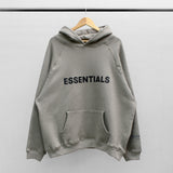Fog Fear of God Essentials Hoodie Double Line Drop Shoulder Sweatshirt Alphabet plus Velvet Hoodie