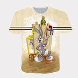 Bugs Bunny Shirt Spring and Summer Men's Short-Sleeved Printed T-shirt