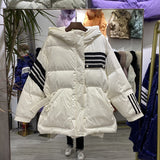 Women Winter Coats Puffer Jacket Down Coat Fall Winter Hooded Down Jacket Female Loose White Duck Down Coat