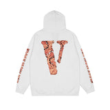 Skull Vlone Hoodie Printed Short-Sleeved T-shirt Hip Hop Hooded Sweater