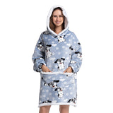 Hoodies Blankets Lengthen and Thicken Homewear Pajamas Flannel
