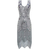 Daisy Buchanan Dress Vintage Sequined Tassel Dress