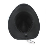 Cowboy Hats Wide Belt Woolen Western Cowboy Bowler Hat for Men Women