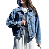 Baggy Jacket Women's Fashionable Loose Denim Jacket