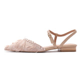Nude Block Heels Closed Toe Chunky Heel Closed Toe Sandals Women's Casual Shoes