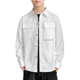 White Work Shirts Autumn Shirt Men's Loose Long Sleeve Top Spring and Autumn White Shirt
