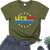 Let's Go Brandon T Shirt Printed Short-Sleeved T-shirt Women's Loose Cotton Top