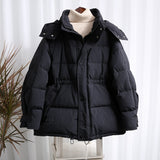 Women Winter Coats Puffer Jacket Down Coat Winter New Slim Slimming Profile Drawstring White Duck Down Coat