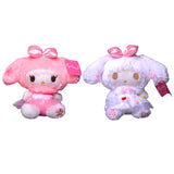 My Melody Plush Girly Heart Cute Cartoon White Pink Bow Melody Plush Toy Doll Children Doll Kulomi
