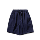 Men Shorts Summer Men's Solid Color Casual Pants Retro Loose Shorts