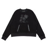 Palm Angels Sweatshirts Foam Floral Print Long Sleeve Pullover Men and Women