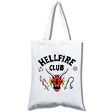 Stranger Things Hellfire Club Handbag Student Shopping Mobile Phone Canvas Portable Messenger Bag