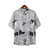 Men Hawaii Shirts Summer Men Loose Short Sleeve Shirt