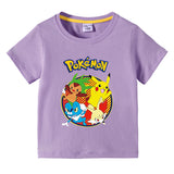 Children Pokemon Pikachu T Shirt Cotton T-shirt Casual Sports Cute