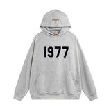 Fear of God Essentials 1977 Hoodie Flocking Hooded Sweater Fog Coat