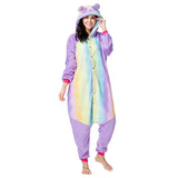 Hoodies Blankets One-Piece Pajamas Adult Panda Series Cartoon Men and Women Winter Flannel