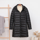 Women Winter Coats Puffer Jacket Down Coat Autumn and Winter Lightweight Women's Mid-Length Hooded Detachable Cap Lightweight Coat