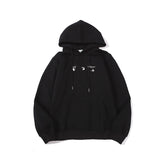 Loose Fleece-Lined  Blue Hedging Sweater hoodie