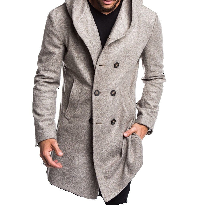 Blade Runner Jacket Men's Hooded Woolen Coat Overcoat Jacket
