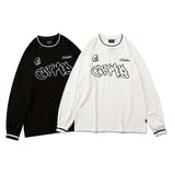 Mens Fall Outfits Baseball Uniform T-shirt Men and Women Hiphop Letters Oversize Long-Sleeved Thin Sweater