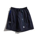 Men Shorts Summer Men's Printed Belt Straight Casual Retro Shorts
