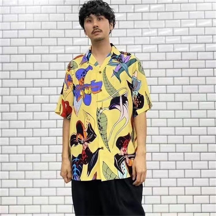 Men Beach T Shirts Short Sleeve Printed Shirt Men