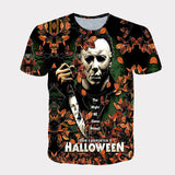Michael Myers T Shirt Summer Printed Casual round Neck Short Sleeve T-shirt