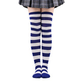 Winter Chunky Cable Thick Knit Thigh High Socks Long Stockings Boot Christmas Stockings Striped Hold-Ups Female Stockings