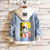 Comic Denim Jacket Male and Female Students Loose Sweater Denim Jacket