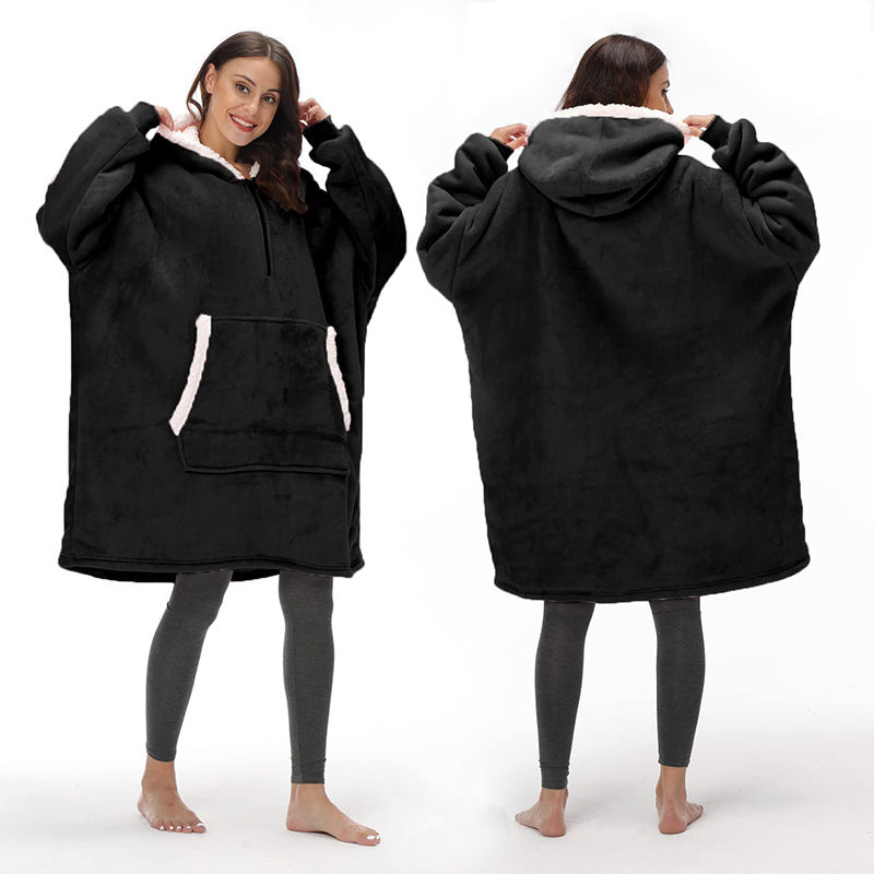 Hoodies Blankets Zipper Hooded Lazy Blanket Men and Women Can Wear Home Casual Plush Sweater